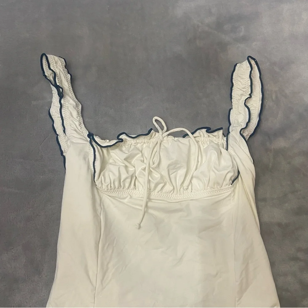 New! Frankie’s bikinis Fawn one piece swimsuit cream nwot 24666